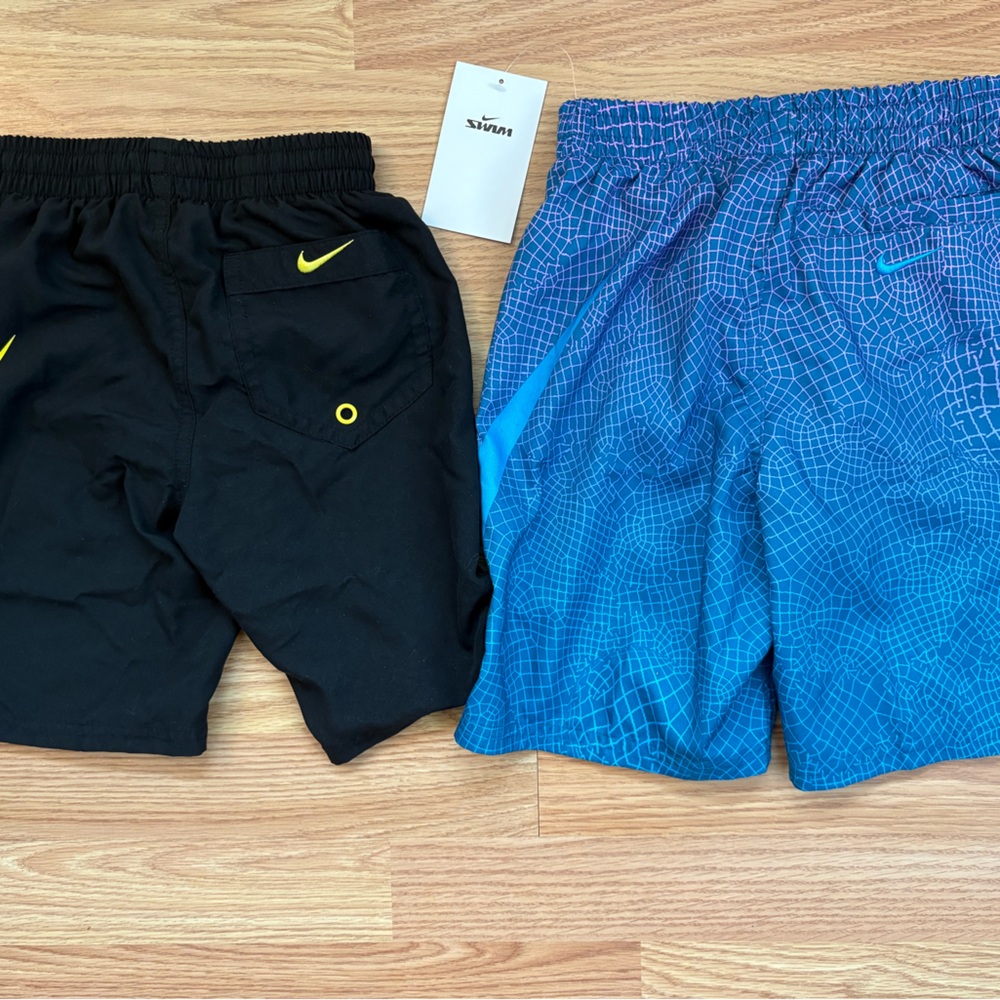 Nike Black and Blue Swim Shorts - Picture 2 of 2